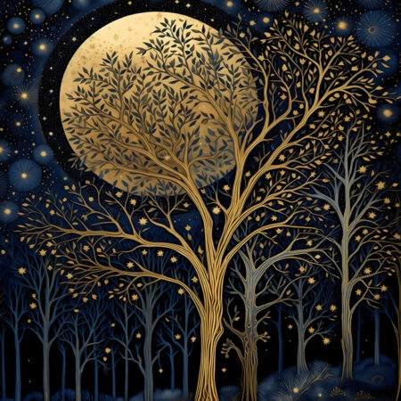 Πινακας σε καμβά WILLIAM MORRIS - MOON AND STARS 9 - William Morris Sticky 5