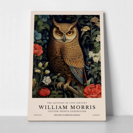 Πινακας σε καμβά WILLIAM MORRIS - OWL 1 - William Morris