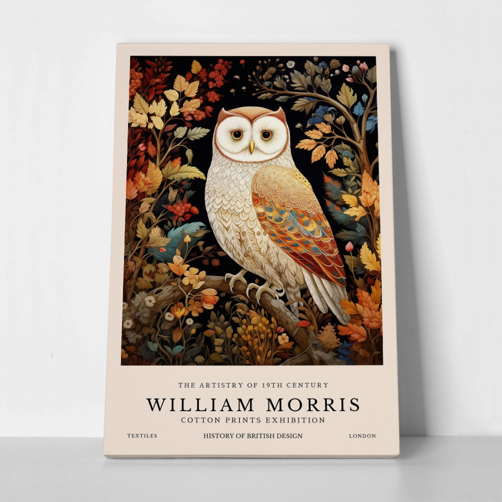 Πινακας σε καμβά WILLIAM MORRIS - OWL 3