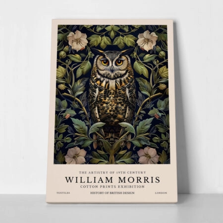 Πινακας σε καμβά WILLIAM MORRIS - OWL 4
