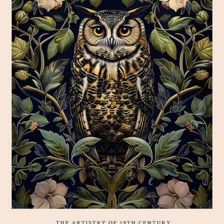 Πινακας σε καμβά WILLIAM MORRIS - OWL 4 - William Morris Sticky 5