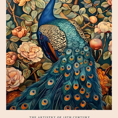 Πινακας σε καμβά WILLIAM MORRIS - PEACOCK 3 - William Morris Sticky 5