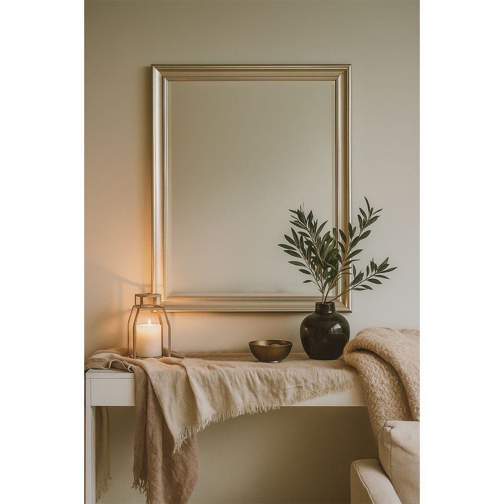 FRAME ΚΑΘΡΕΠΤΗΣ ΑΣΗΜΙ CHAMPAGNE 60x3x80cm