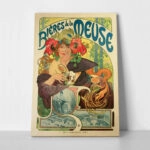 Πινακας σε καμβά ALPHONSE MUCHA - BEERS OF THE MEUSE