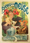 Πινακας σε καμβά ALPHONSE MUCHA - BEERS OF THE MEUSE