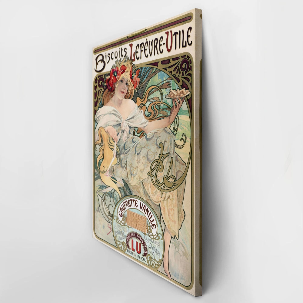 Πινακας σε καμβά ALPHONSE MUCHA - BISCUITS LEFEVRE UTILE