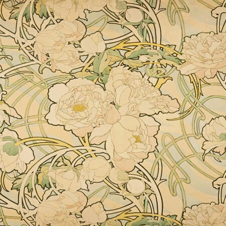 Πινακας σε καμβά ALPHONSE MUCHA - PEONIES - Alphonse Mucha Sticky 5