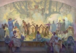Πινακας σε καμβά ALPHONSE MUCHA - THE OATH OF OMLADINA UNDER THE SLAVIC LINDEN TREE