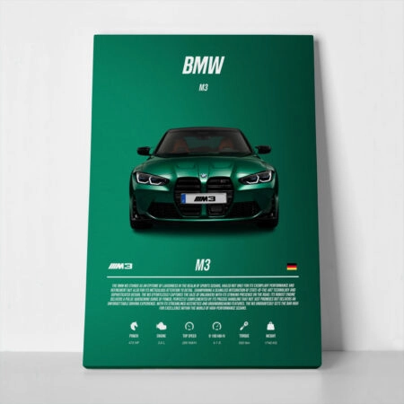 Πινακας σε καμβά BMW M3 SPECS - Αυτοκινητα