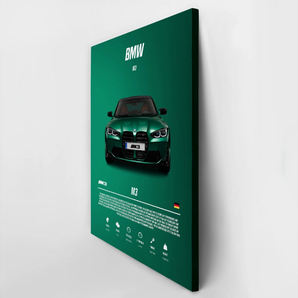 Πινακας σε καμβά BMW M3 SPECS