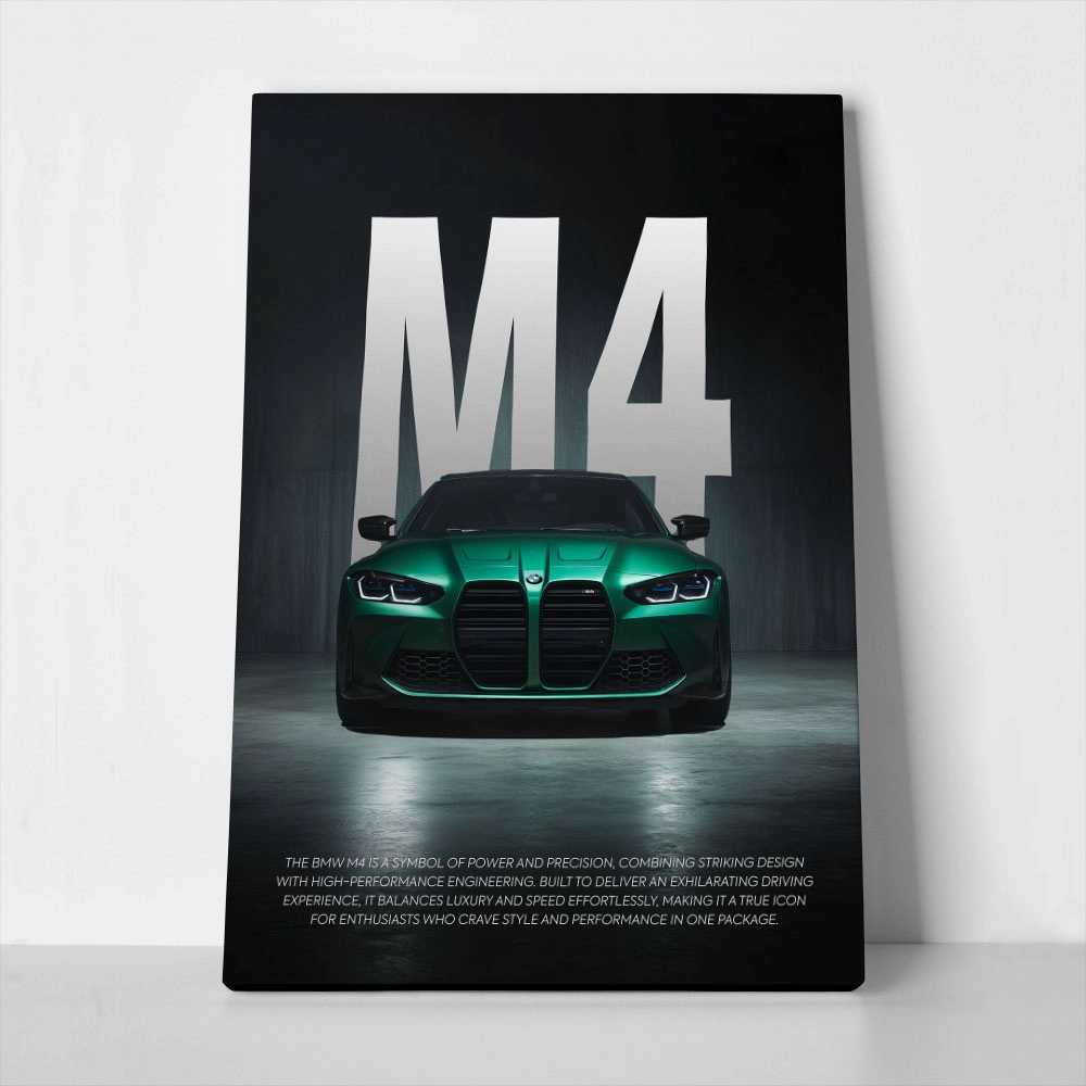 Πινακας σε καμβά BMW M4 GREEN