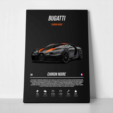 Πινακας σε καμβά BUGATTI CHIRON NOIRE IMPERIAL - Αυτοκινητα