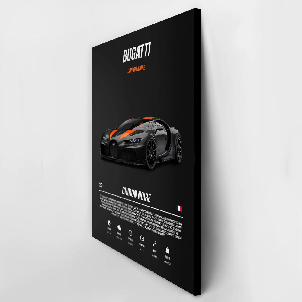 Πινακας σε καμβά BUGATTI CHIRON NOIRE IMPERIAL