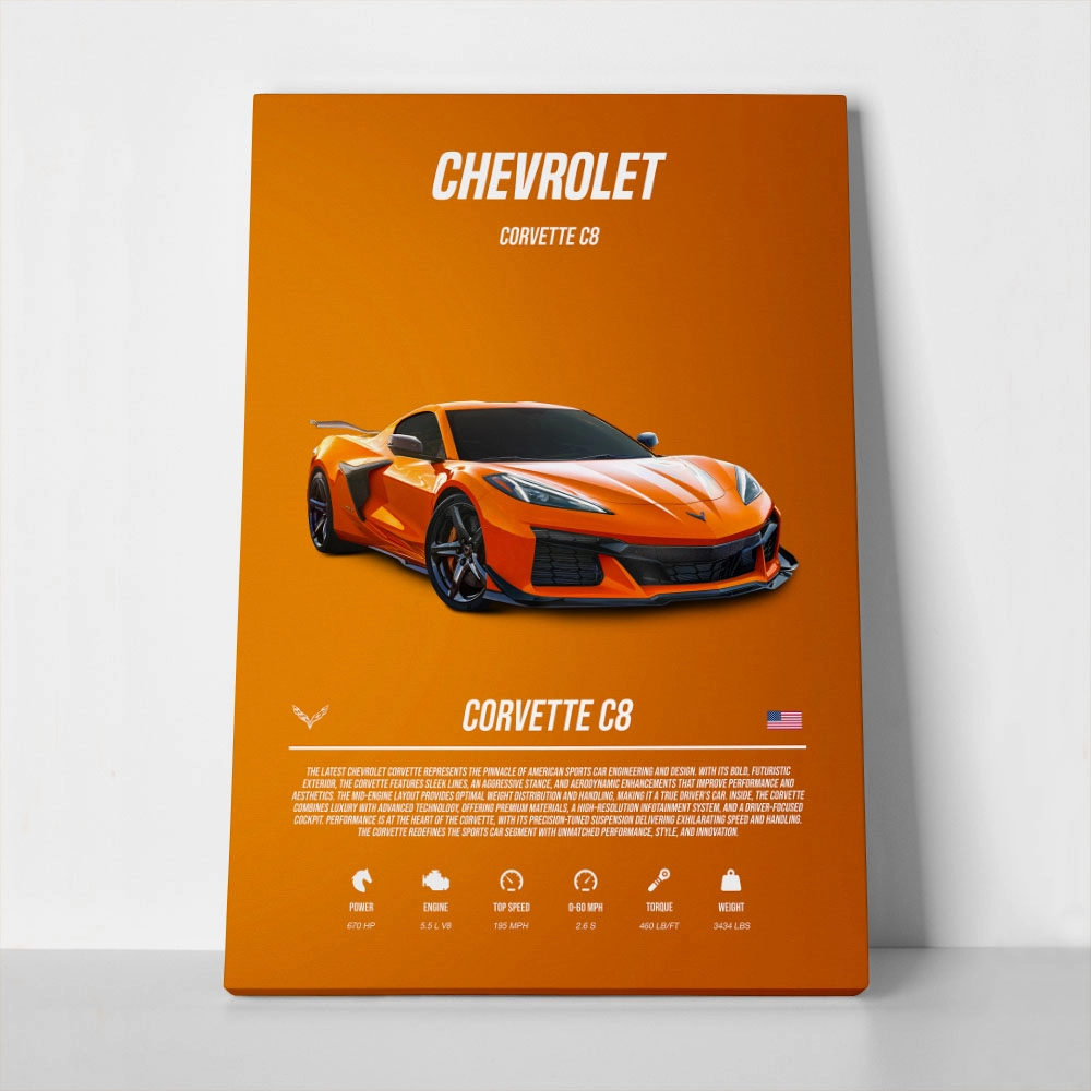 Πινακας σε καμβά CHEVROLET CORVETTE IMPERIAL