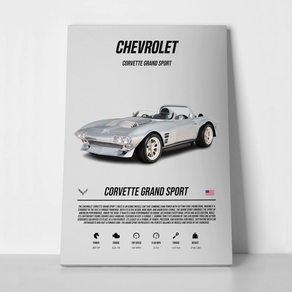 Πινακας σε καμβά CORVETTE GRAND SPORT