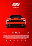 Πινακας σε καμβά DODGE SRT HELLCAT IMPERIAL