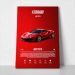 Πινακας σε καμβά FERRARI 488 PISTA IMPERIAL