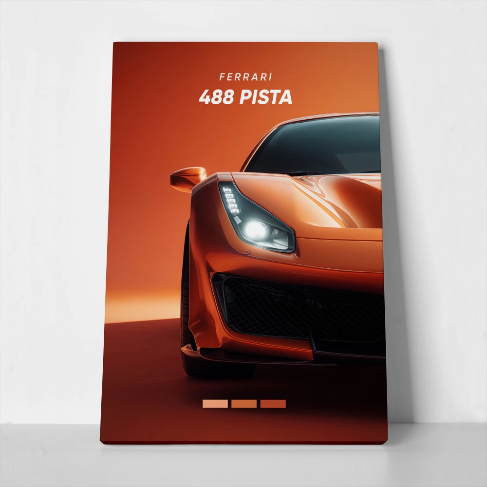 Πινακας σε καμβά FERRARI 488 PISTA