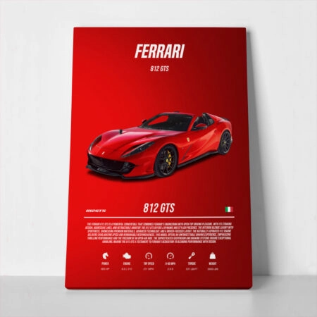 Πινακας σε καμβά FERRARI 812 GTS IMPERIAL - Αυτοκινητα