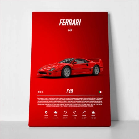 Πινακας σε καμβά FERRARI F40 IMPERIAL - Αυτοκινητα