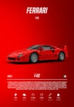 Πινακας σε καμβά FERRARI F40 IMPERIAL