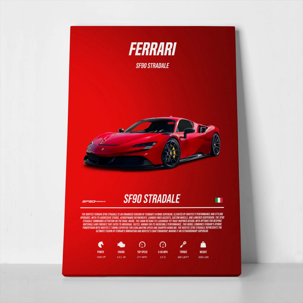 Πινακας σε καμβά FERRARI SF90 STRADALE IMPERIAL