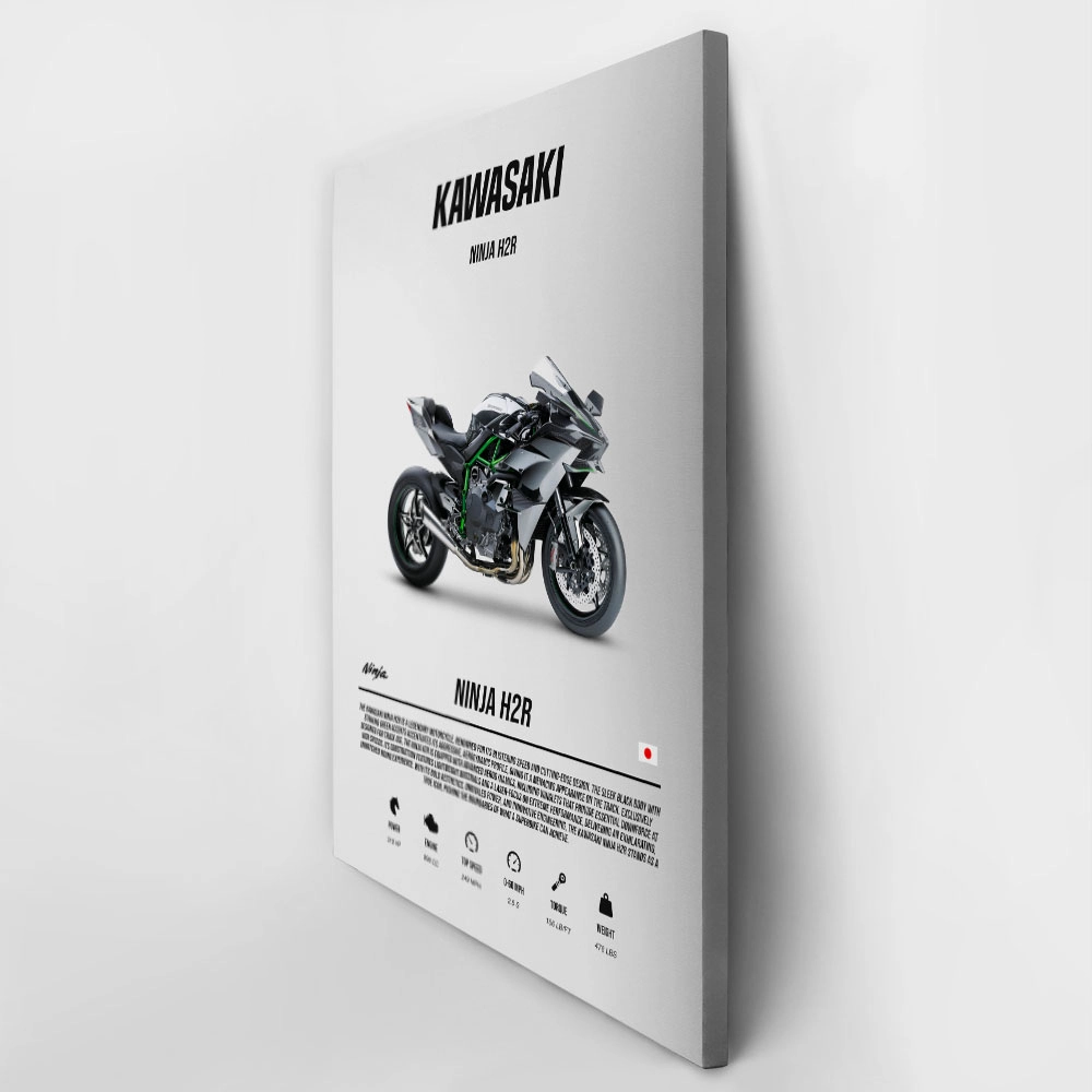 Πινακας σε καμβά KAWASAKI NINJA H2R IMPERIAL