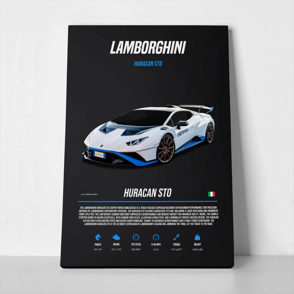 Πινακας σε καμβά LAMBORGHINI HURRACAN STO IMPERIAL