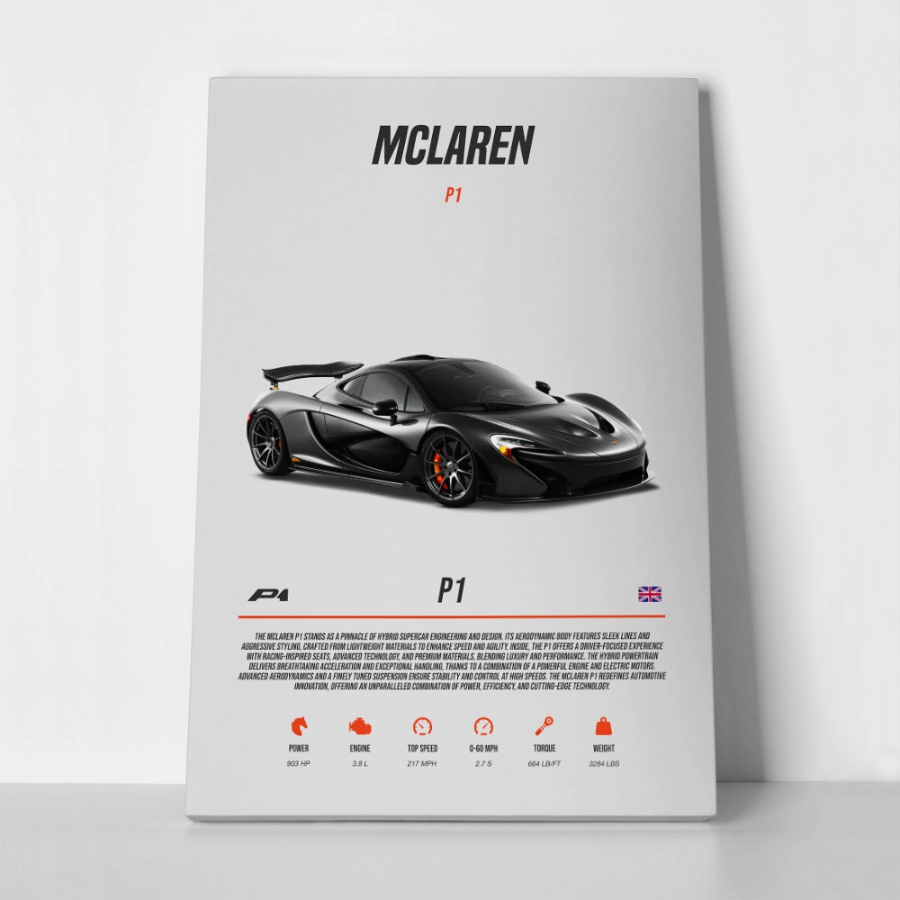 Πινακας σε καμβά MCLAREN P1 IMPERIAL
