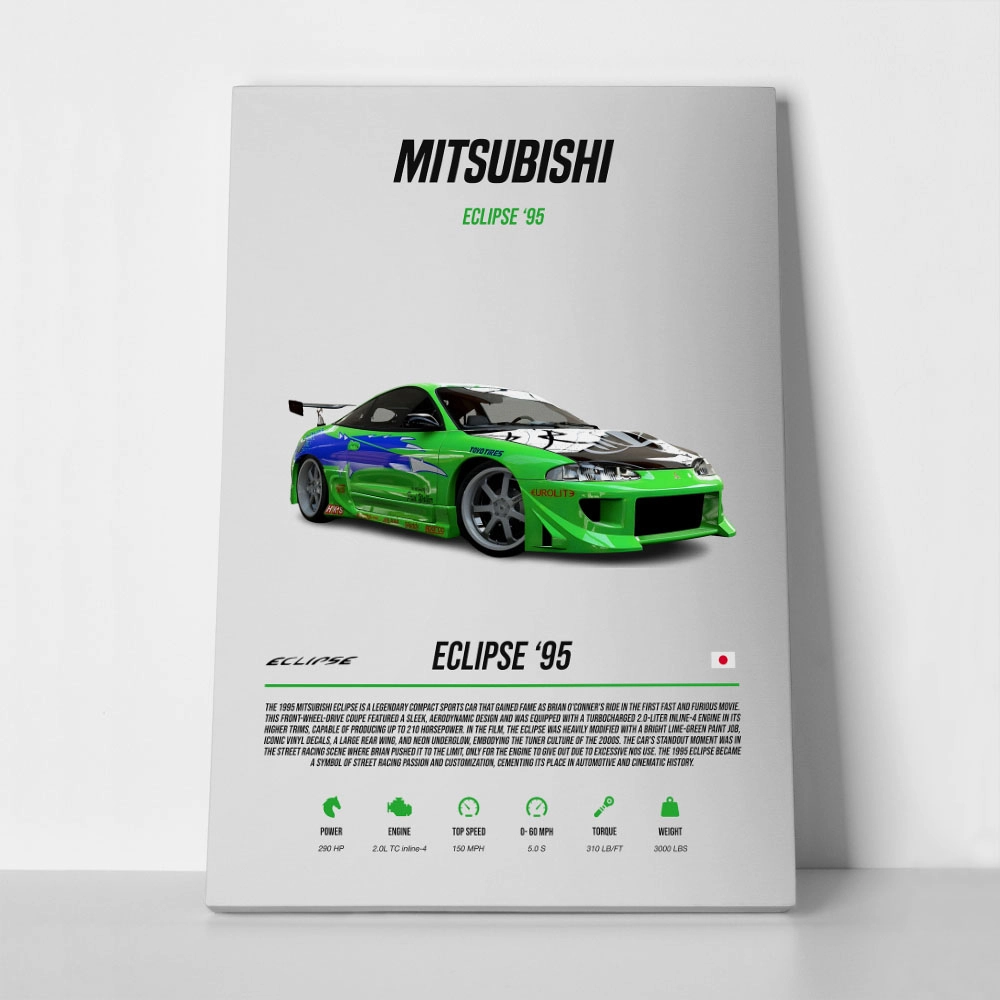Πινακας σε καμβά MITSUBISHI ECLIPSE