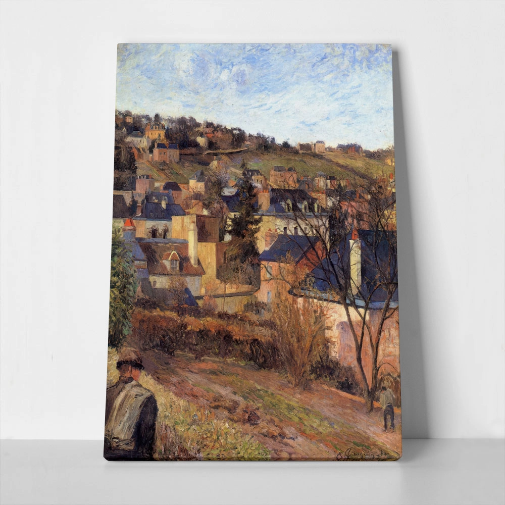Πινακας σε καμβά PAUL GAUGUIN - BLUE ROOFS OF ROUEN