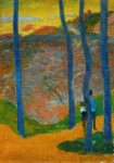 Πινακας σε καμβά PAUL GAUGUIN - BLUE TREE TRUNKS