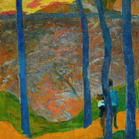 Πινακας σε καμβά PAUL GAUGUIN - BLUE TREE TRUNKS - Paul Gauguin Sticky 5