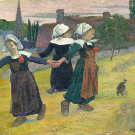Πινακας σε καμβά PAUL GAUGUIN - BRETON GIRLS DANCING - Paul Gauguin Sticky 5