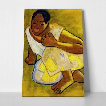 Πινακας σε καμβά PAUL GAUGUIN - CROUCHING TAHITIAN GIRL - Paul Gauguin