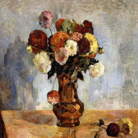 Πινακας σε καμβά PAUL GAUGUIN - DAHLIAS IN A COPPER VASE - Paul Gauguin Sticky 5