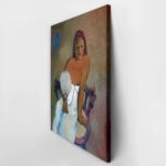 Πινακας σε καμβά PAUL GAUGUIN - GIRL WITH A FAN