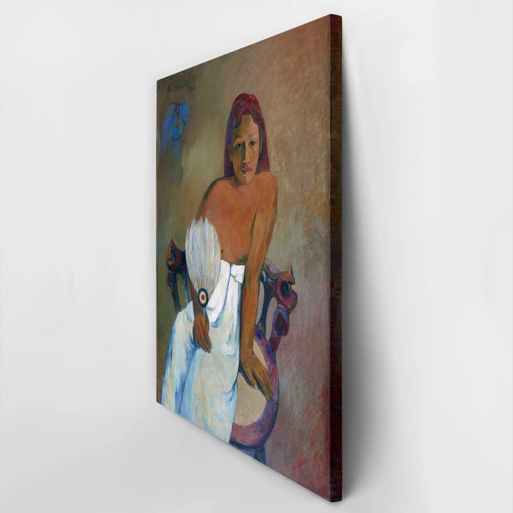 Πινακας σε καμβά PAUL GAUGUIN - GIRL WITH A FAN