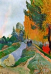 Πινακας σε καμβά PAUL GAUGUIN - LANDSCAPE IN ARLES NEAR THE ALYSCAMPS