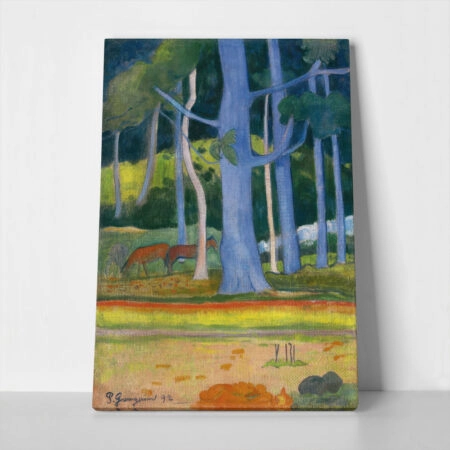 Πινακας σε καμβά PAUL GAUGUIN - LANDSCAPE WITH BLUE TREES - Paul Gauguin