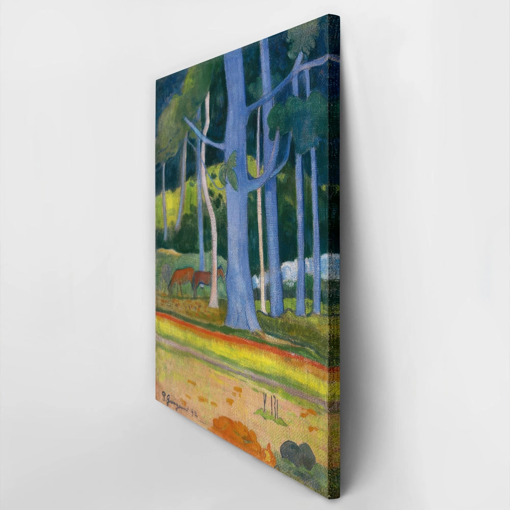 Πινακας σε καμβά PAUL GAUGUIN - LANDSCAPE WITH BLUE TREES