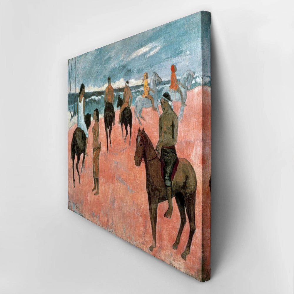 Πινακας σε καμβά PAUL GAUGUIN - RIDERS ON THE BEACH