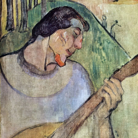 Πινακας σε καμβά PAUL GAUGUIN - SELF PORTRAIT WITH A MANDOLIN - Paul Gauguin Sticky 5