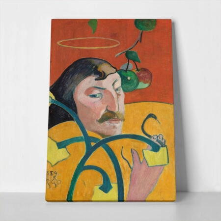 Πινακας σε καμβά PAUL GAUGUIN - SELF PORTRAIT WITH HALO AND SNAKE - Paul Gauguin