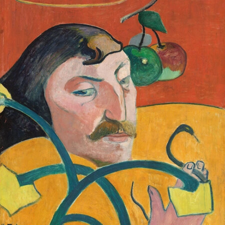 Πινακας σε καμβά PAUL GAUGUIN - SELF PORTRAIT WITH HALO AND SNAKE - Paul Gauguin Sticky 5
