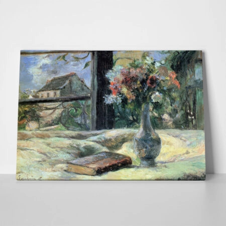 Πινακας σε καμβά PAUL GAUGUIN - STILL LIFE VASE WITH FLOWERS ON THE WINDOW - Paul Gauguin
