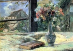 Πινακας σε καμβά PAUL GAUGUIN - STILL LIFE VASE WITH FLOWERS ON THE WINDOW