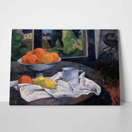 Πινακας σε καμβά PAUL GAUGUIN - STILL LIFE WITH BOWL OF FRUIT AND LEMONS