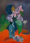 Πινακας σε καμβά PAUL GAUGUIN - STILL LIFE WITH FLOWERS AND IDOL