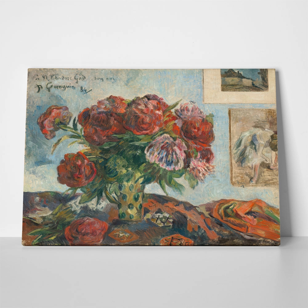 Πινακας σε καμβά PAUL GAUGUIN - STILL LIFE WITH PEONIES